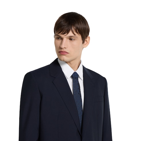 Equestrian silk jacquard tie