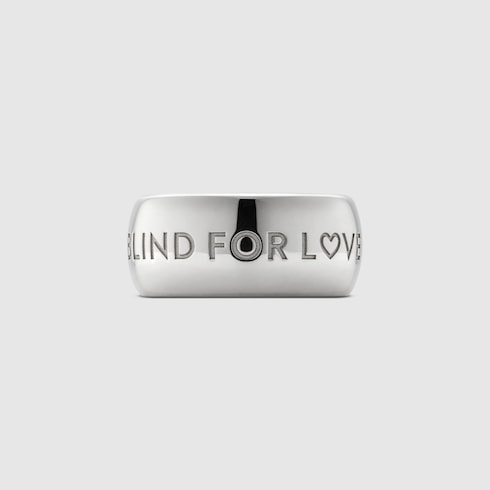 【極美品】GUCCI “Blind for Love” ワイドリング 12号 Blind for Love”ワイドリングスターリングシルバー | GUCCI公式