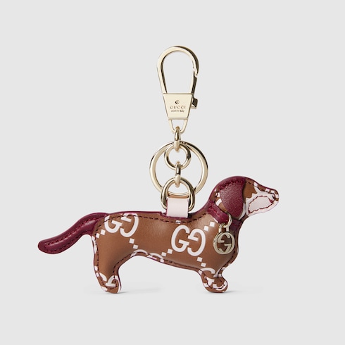 Dog-shaped bag charm