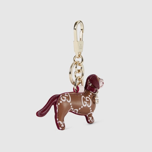 Dog-shaped bag charm