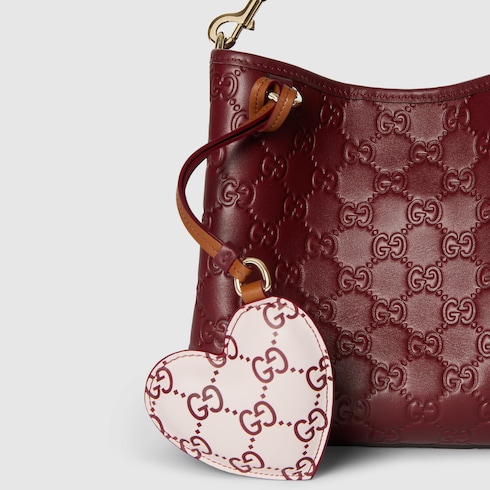 Heart-shaped bag charm