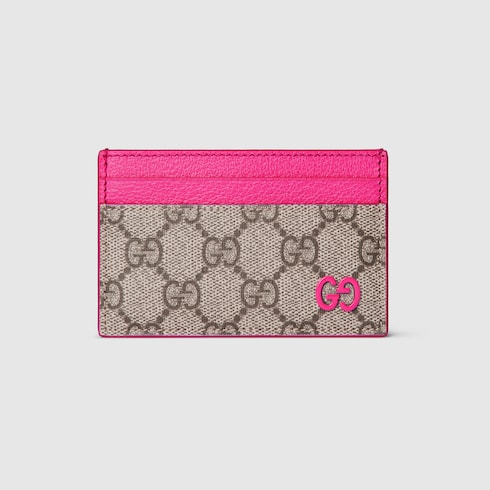 Bright pink trim GG card case