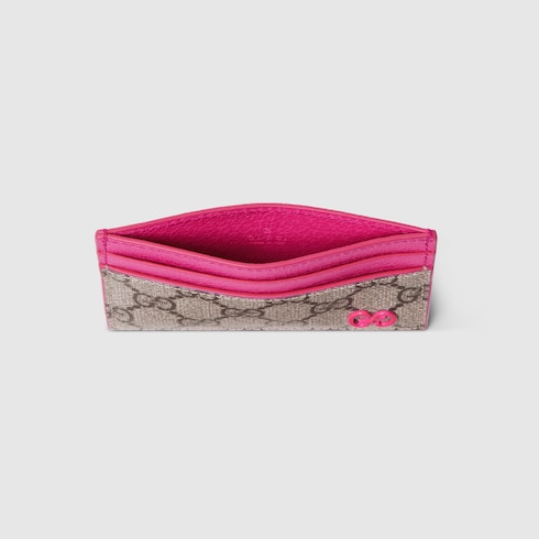 Bright pink trim GG card case