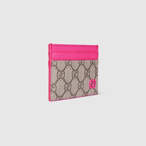 Bright pink trim GG card case