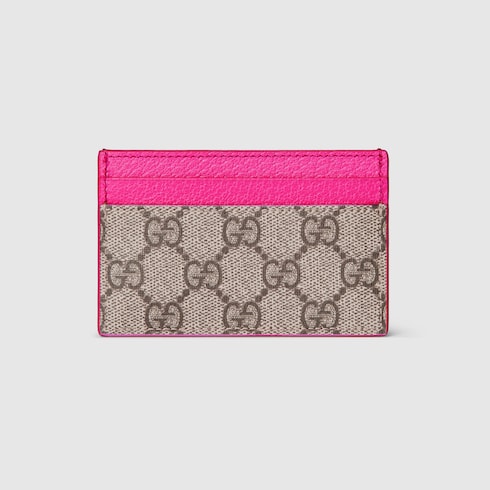 Bright pink trim GG card case