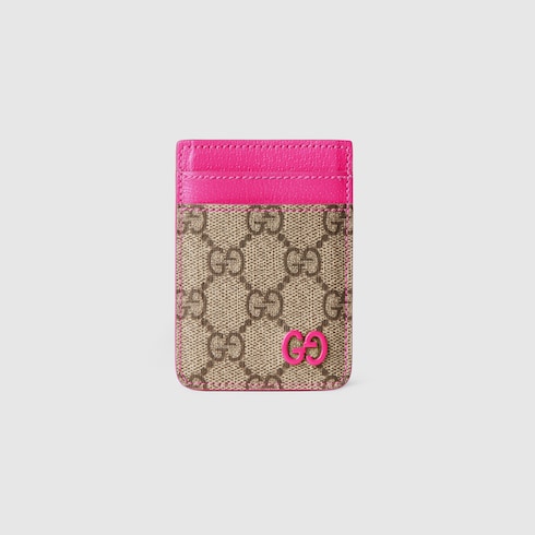 Bright pink trim magnetic card case