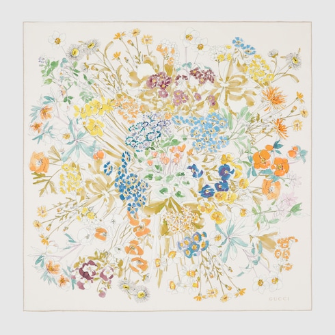 Printed silk carré