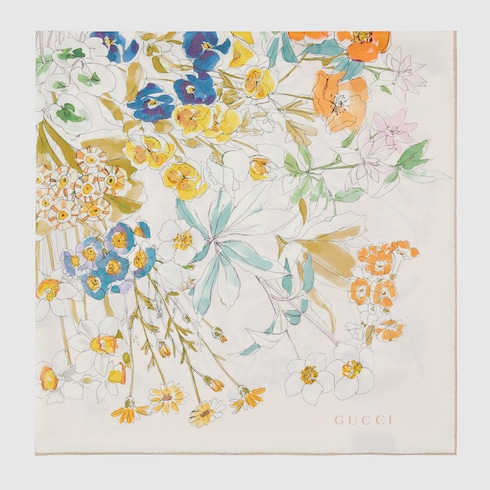Printed silk carré