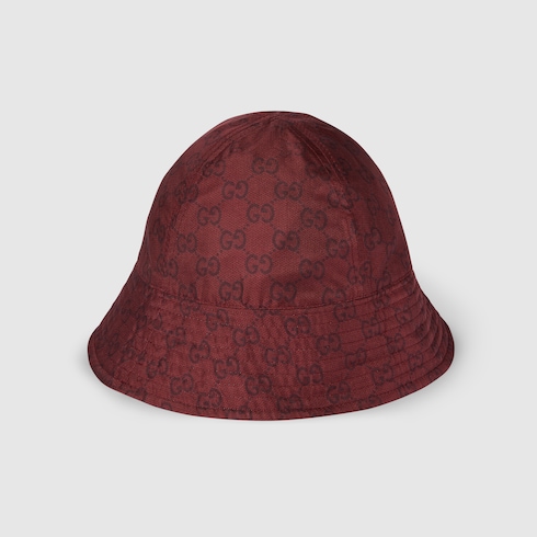 Reversible printed silk bucket hat