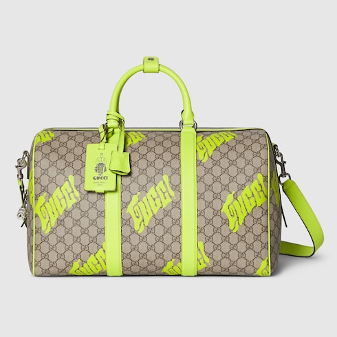Medium duffle bag with print