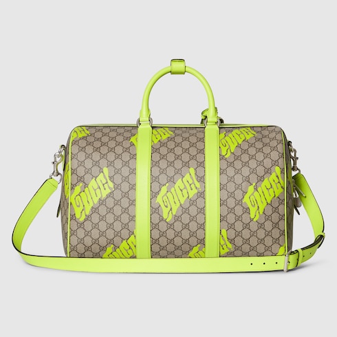 Medium duffle bag with print