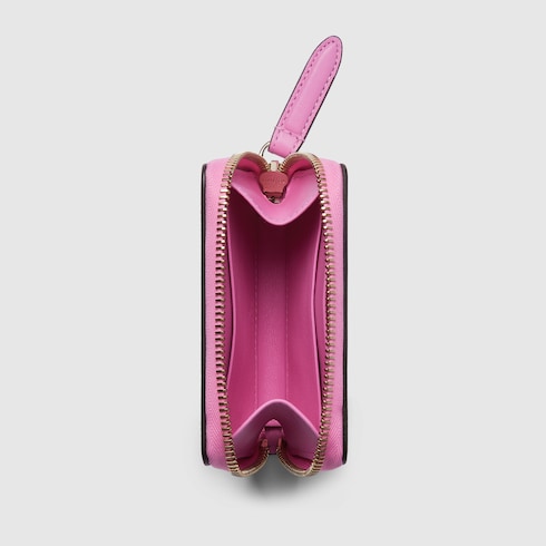 Mini zip wallet with print