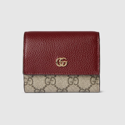 Bi-color GG Marmont mini wallet