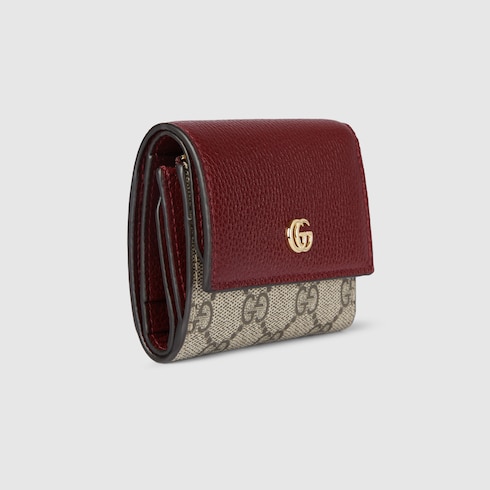Bi-color GG Marmont mini wallet