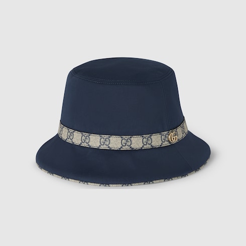 Chapeau fedora en coton avec Double G