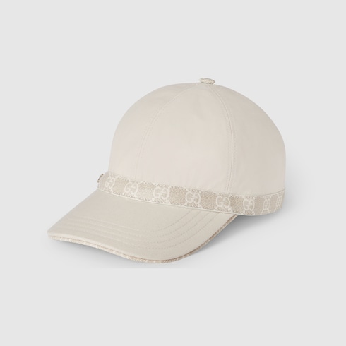 Cotton canvas baseball hat in white | GUCCI® US