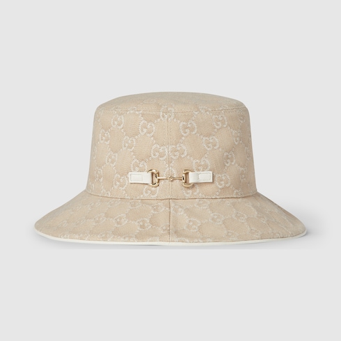 GG denim bucket hat with Horsebit Detail 4