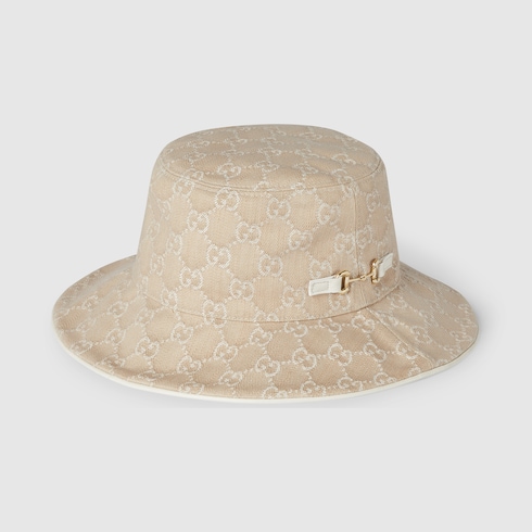 Cloche in denim GG con Morsetto