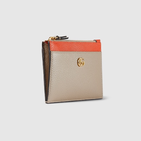 Bi-colour GG Marmont zip key pouch