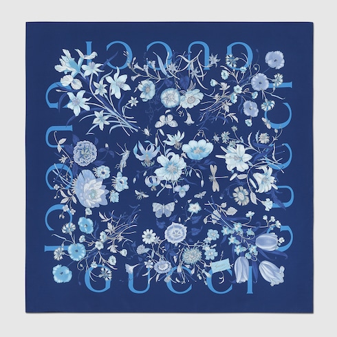 Printed silk twill carré