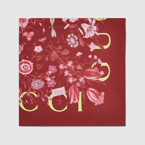 Printed silk twill carré