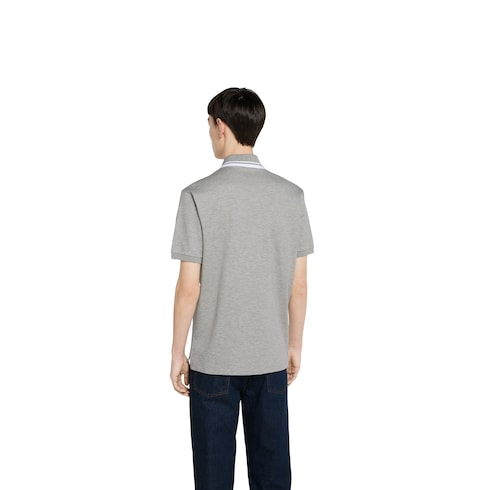 Cotton piquet polo shirt with embroidery