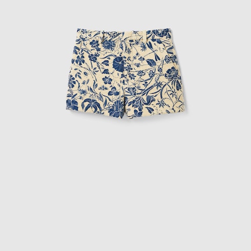 Flora cotton bouclé jacquard shorts