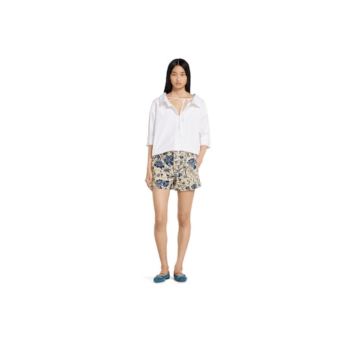 Flora cotton bouclé jacquard shorts