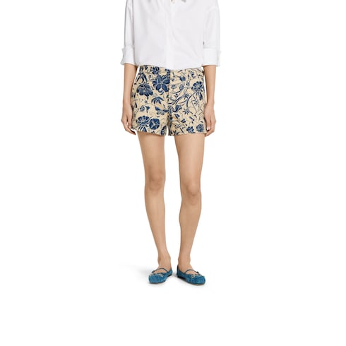 Flora cotton bouclé jacquard shorts