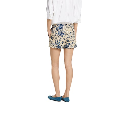 Flora cotton bouclé jacquard shorts