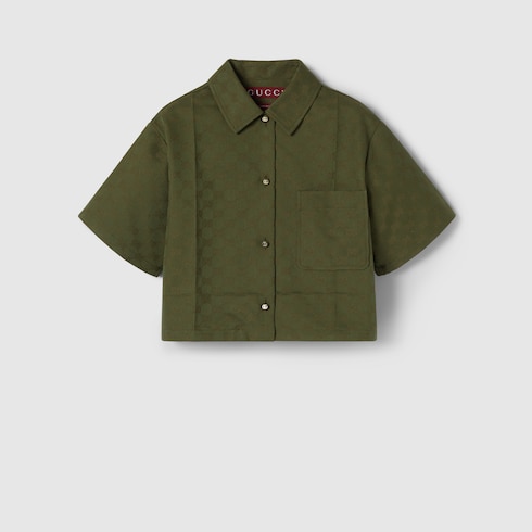 GG cotton gabardine shirt