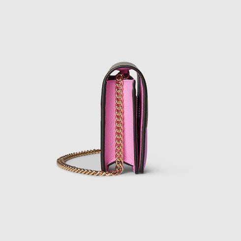 GG Marmont bi-color wallet on chain