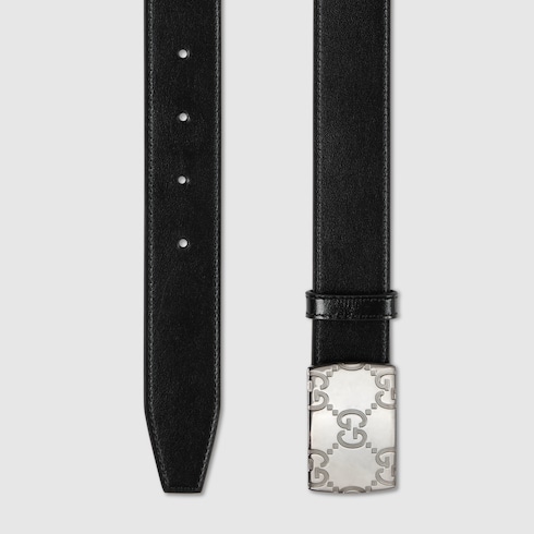 Belt with rectangular buckle