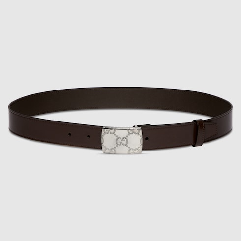 Belt with rectangular buckle