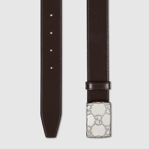 Belt with rectangular buckle
