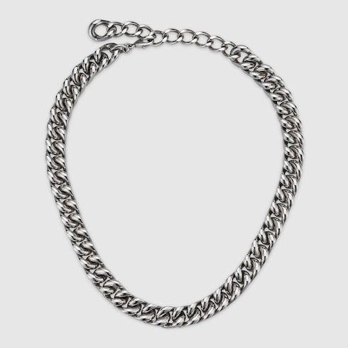 Gucci Signature engraved chain necklace