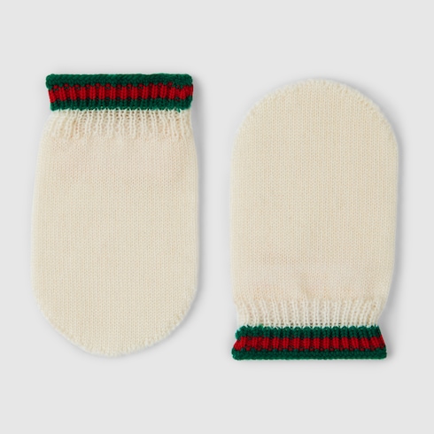 Baby wool mittens with Web