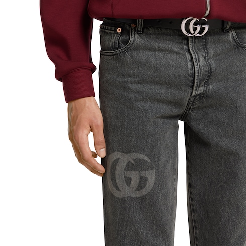Pantalone slim-fit in denim con dettaglio logo