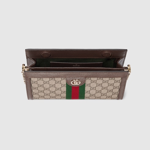 【GUCCI】OPHIDIA GG MEDIUM SHOULDER BAG Ophidia medium shoulder bag in beige and blue GG Supreme
