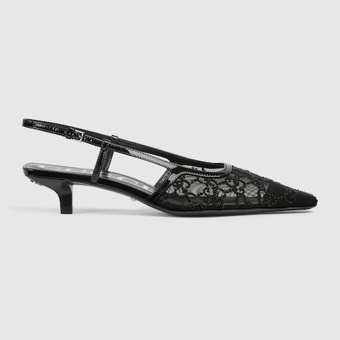 Women's GG crystal slingback pump
