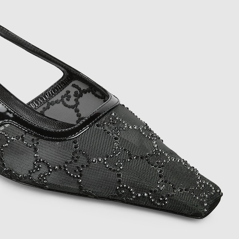 Women's GG crystal slingback pump