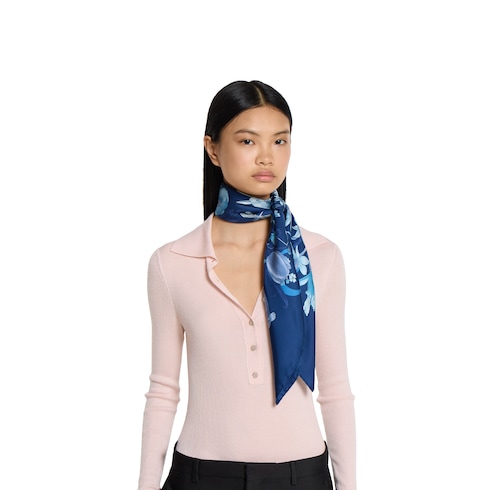 Printed silk twill carré