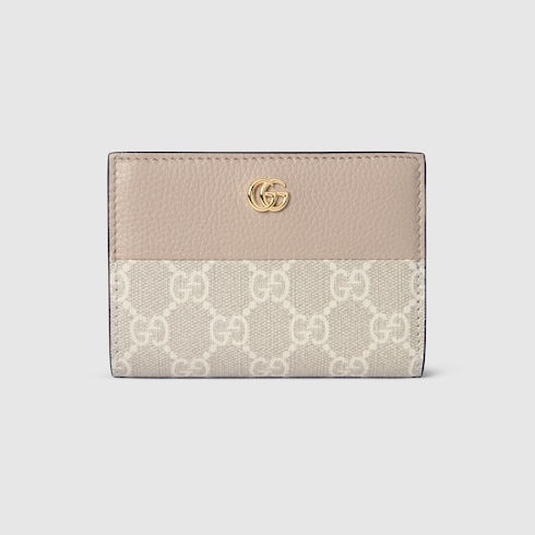 Kleine, zweifarbige GG Marmont Brieftasche