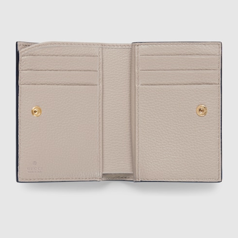Kleine, zweifarbige GG Marmont Brieftasche
