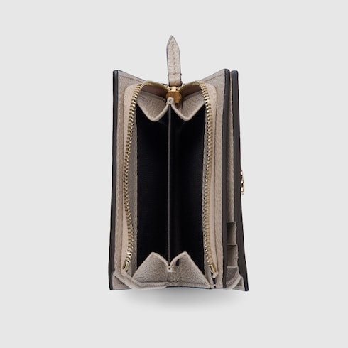 Kleine, zweifarbige GG Marmont Brieftasche