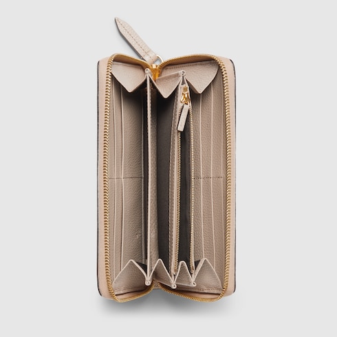 Bi-color GG Marmont zip around wallet