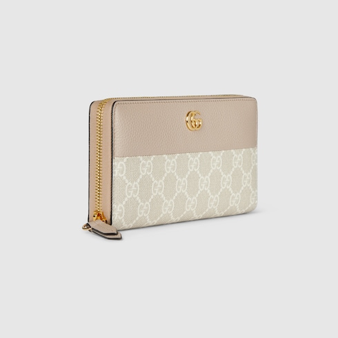Bi-color GG Marmont zip around wallet