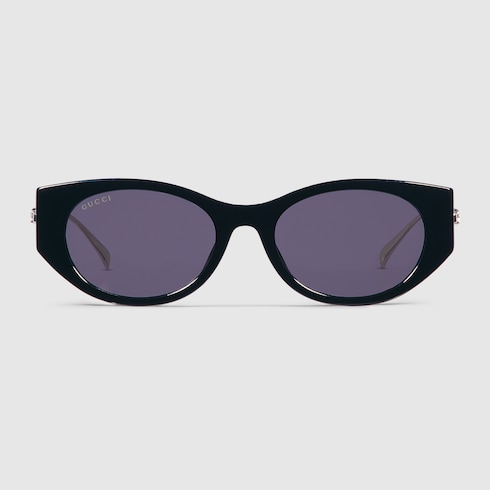 グッチ （GUCCI）オーバルフレーム サングラス イタリア製 レディース 美品 オーバルフレーム サングラスブラック | GUCCI公式