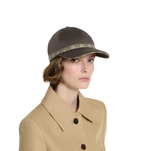 Cotton baseball hat with Double G