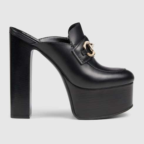 Women's platform mule with Horsebit